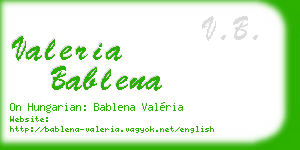 valeria bablena business card