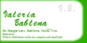 valeria bablena business card